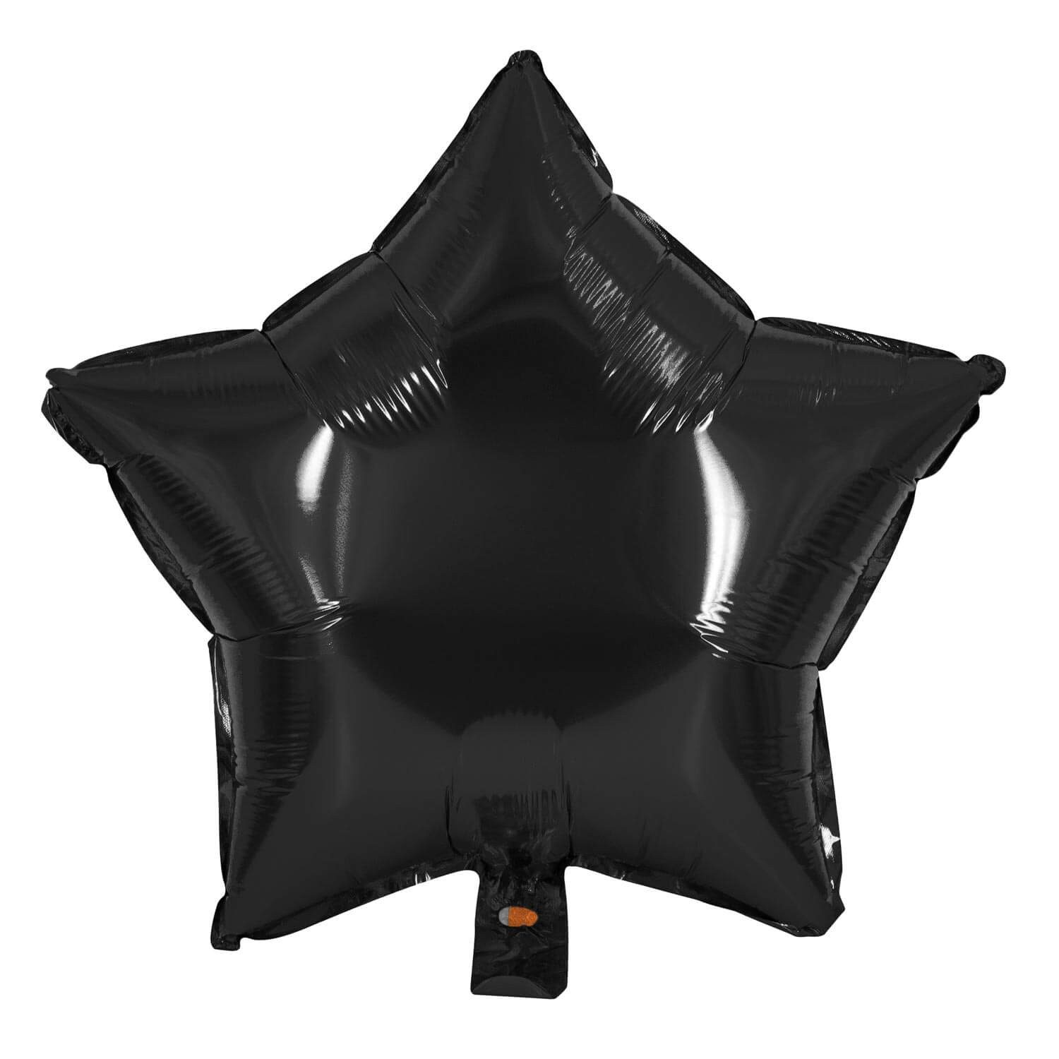 Party Factory Aufblasbares Partyzubehör Schwarzer Stern-Folienballon Ø 45 cm – Party- und Geburtstagsdeko