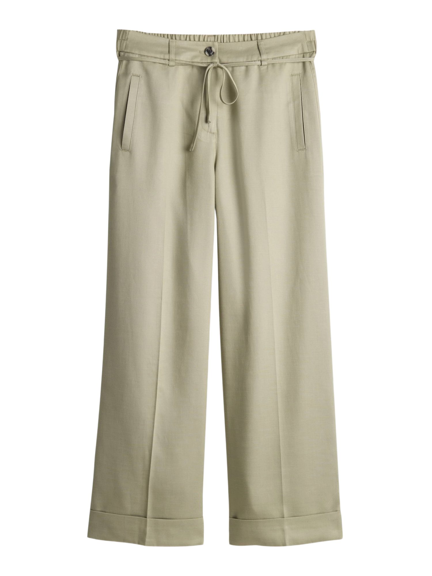 OPUS Stoffhose natur, Casual, Polyester, Unifarben, Relaxed Fit, Mittel