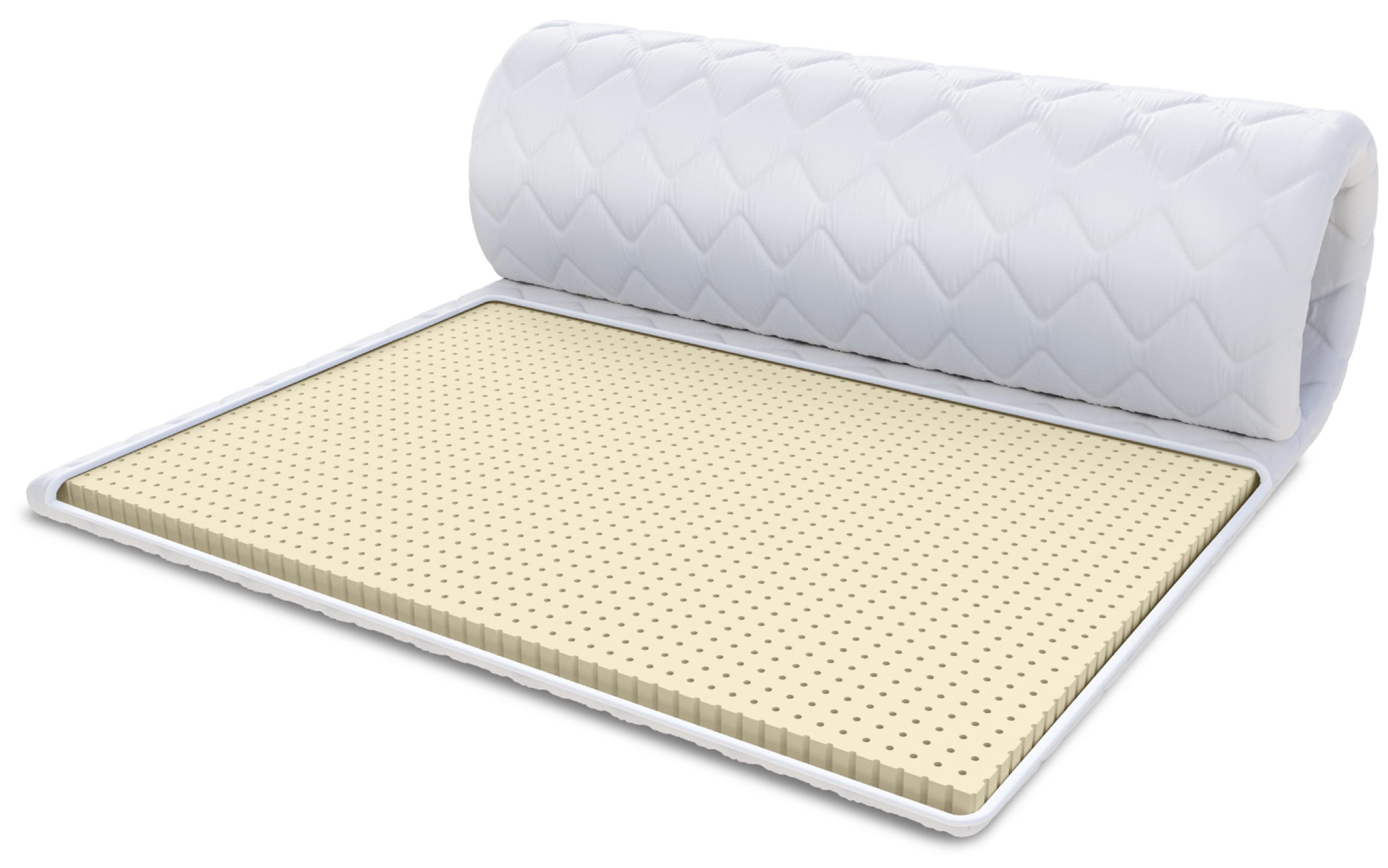FDM, Topper LATEX 90x200, 140x200, 180x200 cm & weitere Größen, 2 cm hoch, (komfortable, Matratzentopper)