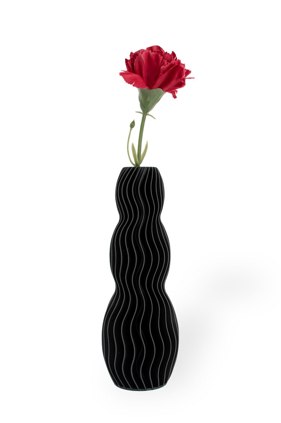Shapes - Decorations Dekovase Wave Three - Exclusive by Martin Žampach, Vase, 10 Farben (Einzelmodell, Vase mit Borosilikatglas zur Nutzung mit Wasser), Wasserdicht; Leichte Struktur innerhalb des Materials (Rillung)