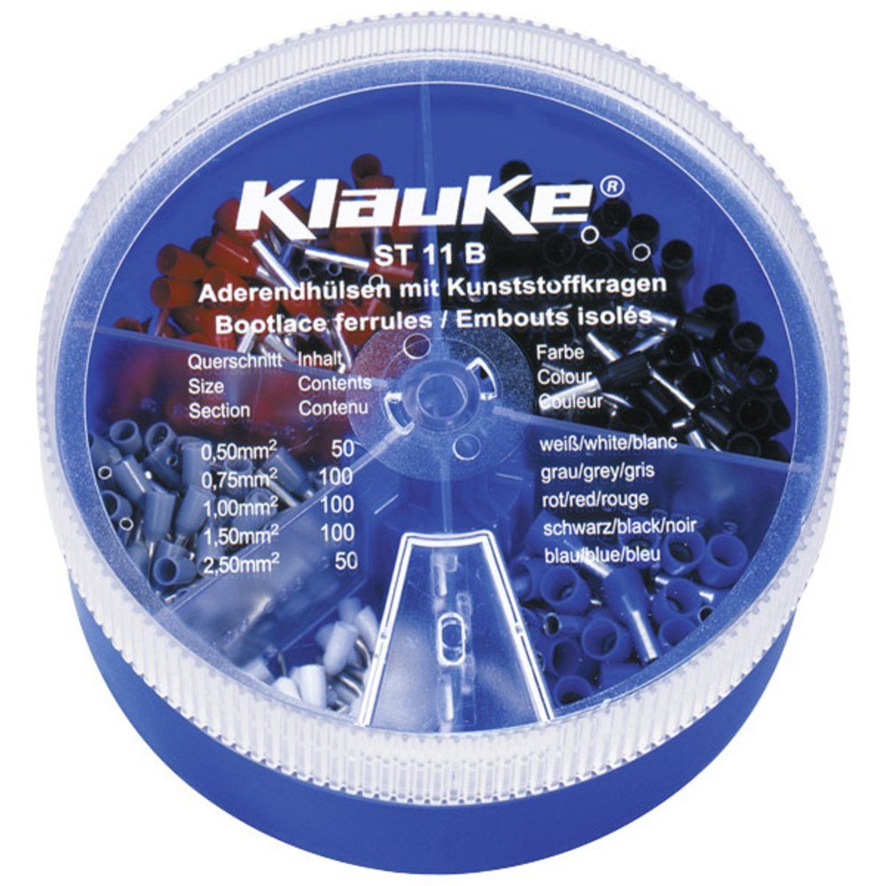 Klauke Aderendhülsen Klauke ST11B Aderendhülsen-Sortiment 0.5 mm², 0.75 mm², 1 mm², 1.5 mm², ST11B