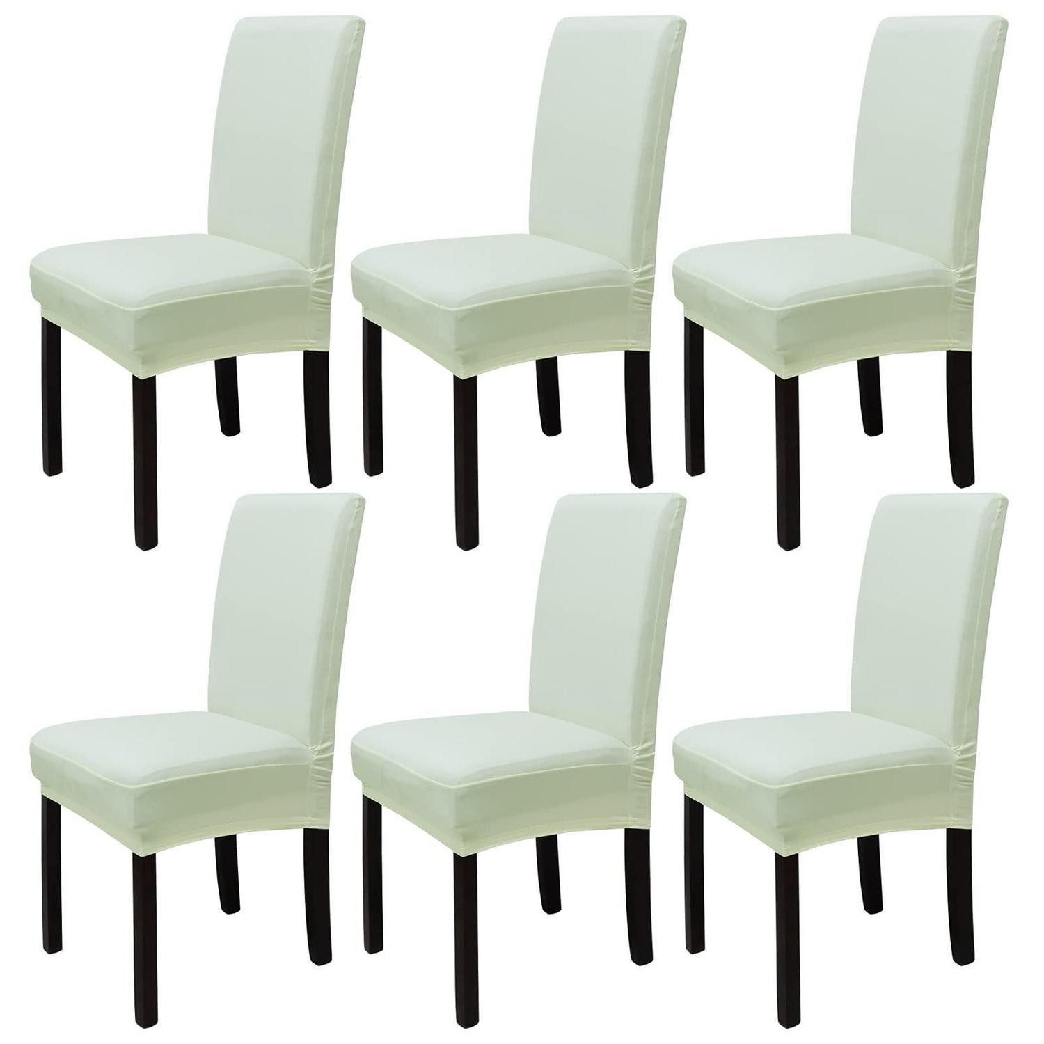 LuxusKollektion Stuhlbezug Stuhlhussen Stuhlbezug Esszimmer Hochzeit Party Bankett Beige 6 Stück