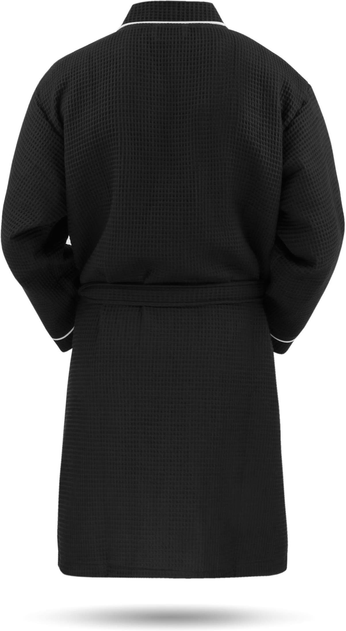 normani Herrenbademantel Herren Morgenmantel mit Waffel-Piqué Bali, 110, Ba günstig online kaufen