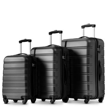 XDeer Trolleyset Koffer-Set,Reisekoffer,Hartschalen-Koffer,Trolley Handgepäck-set, mit 360° Leichtlauf-Rollen,Zahlenschloss,Kantenschutz,ABSMaterial