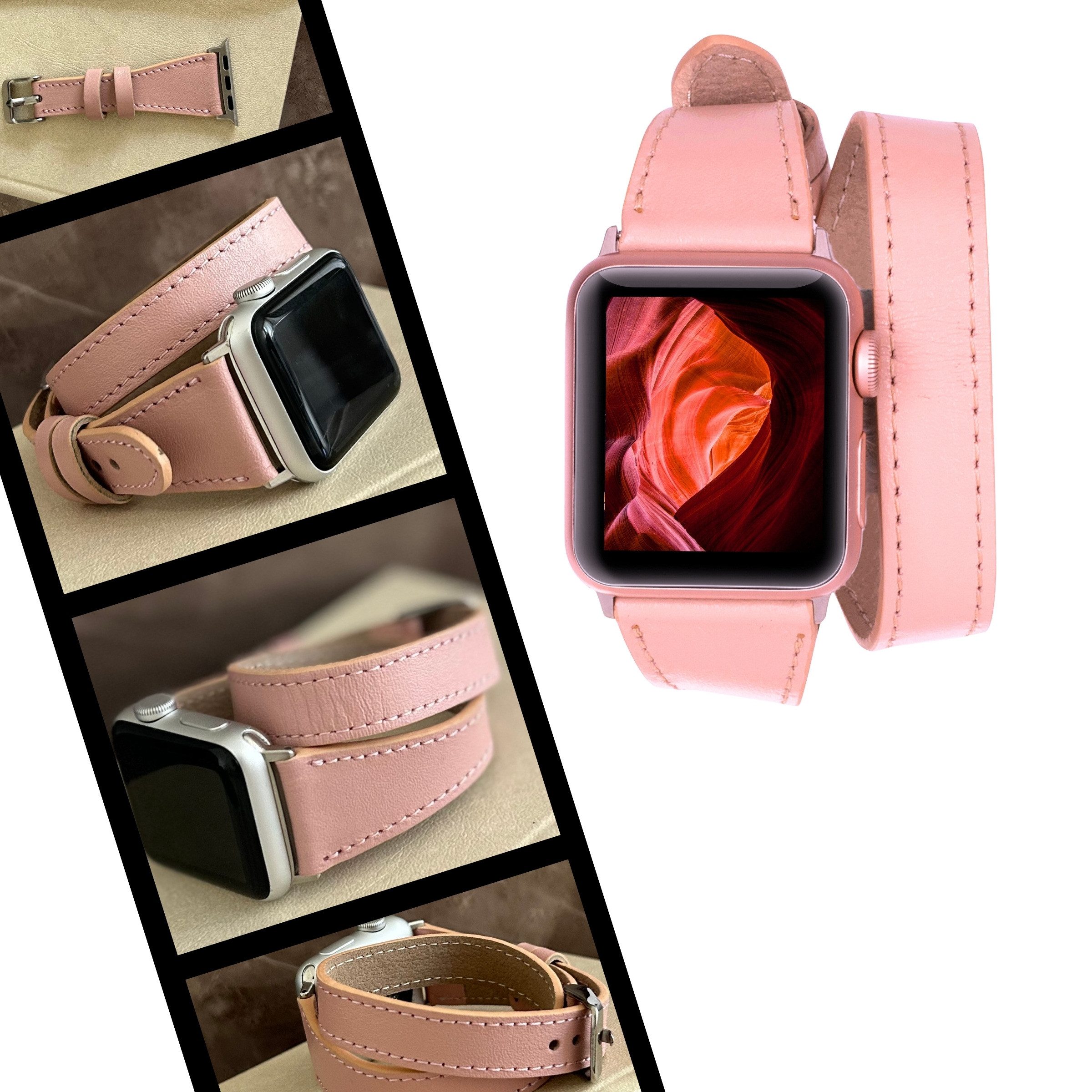 Renna Leather Smartwatch-Armband Apple Watch Band für Series 11/10 / Ultra/9/SE/8-1 Echtleder Armband