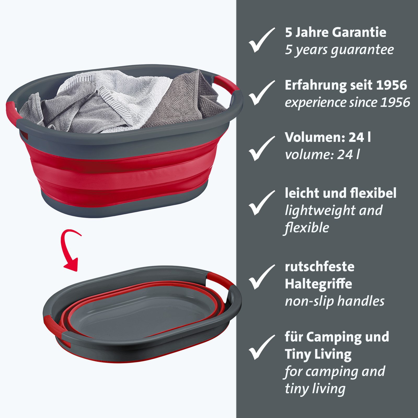 WESTMARK Wäschekorb, faltbar, 24 Liter günstig online kaufen