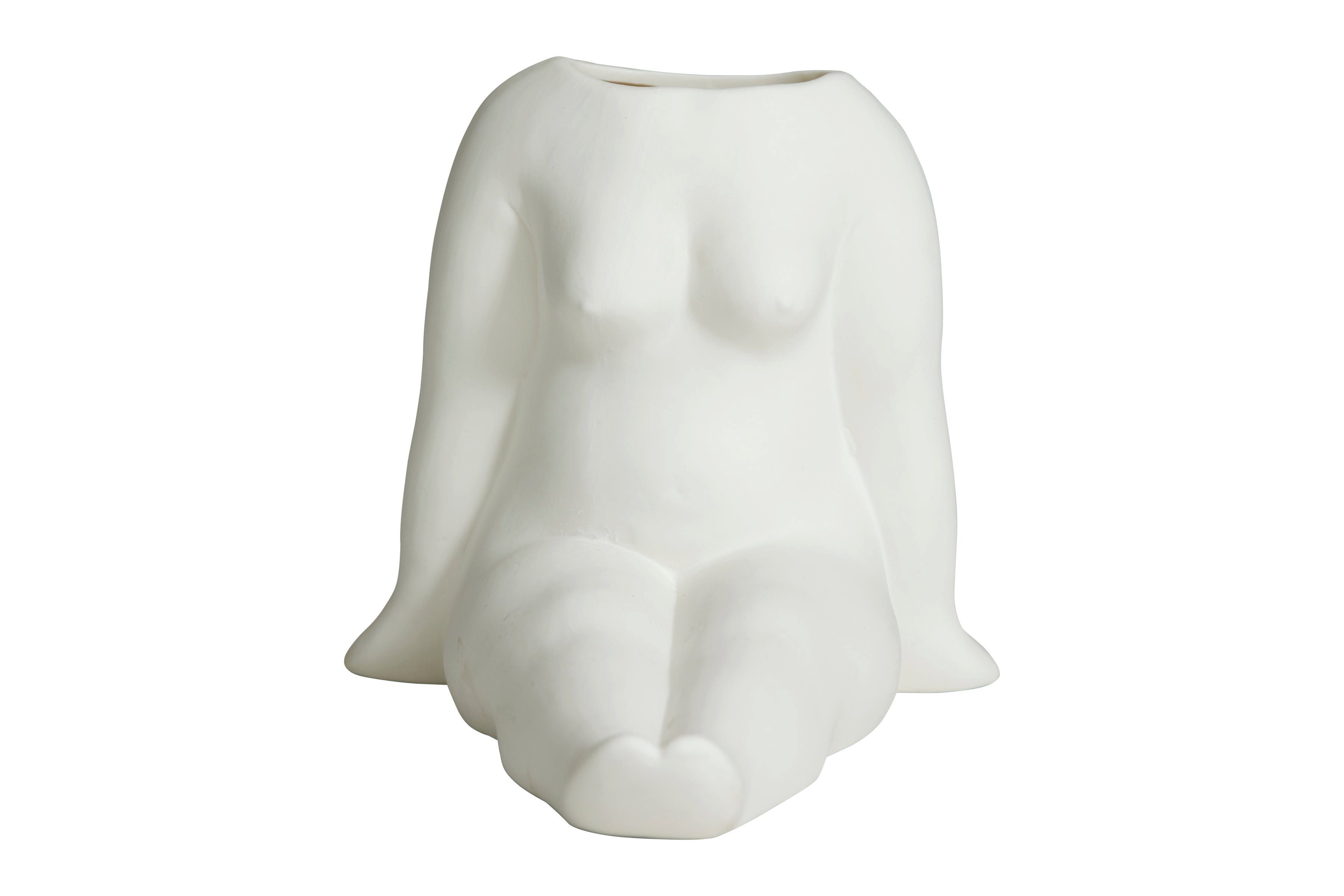 NORDAL Dekovase AVAJI sitzender weiblicher Torso, 16x14cm, aus Keramik