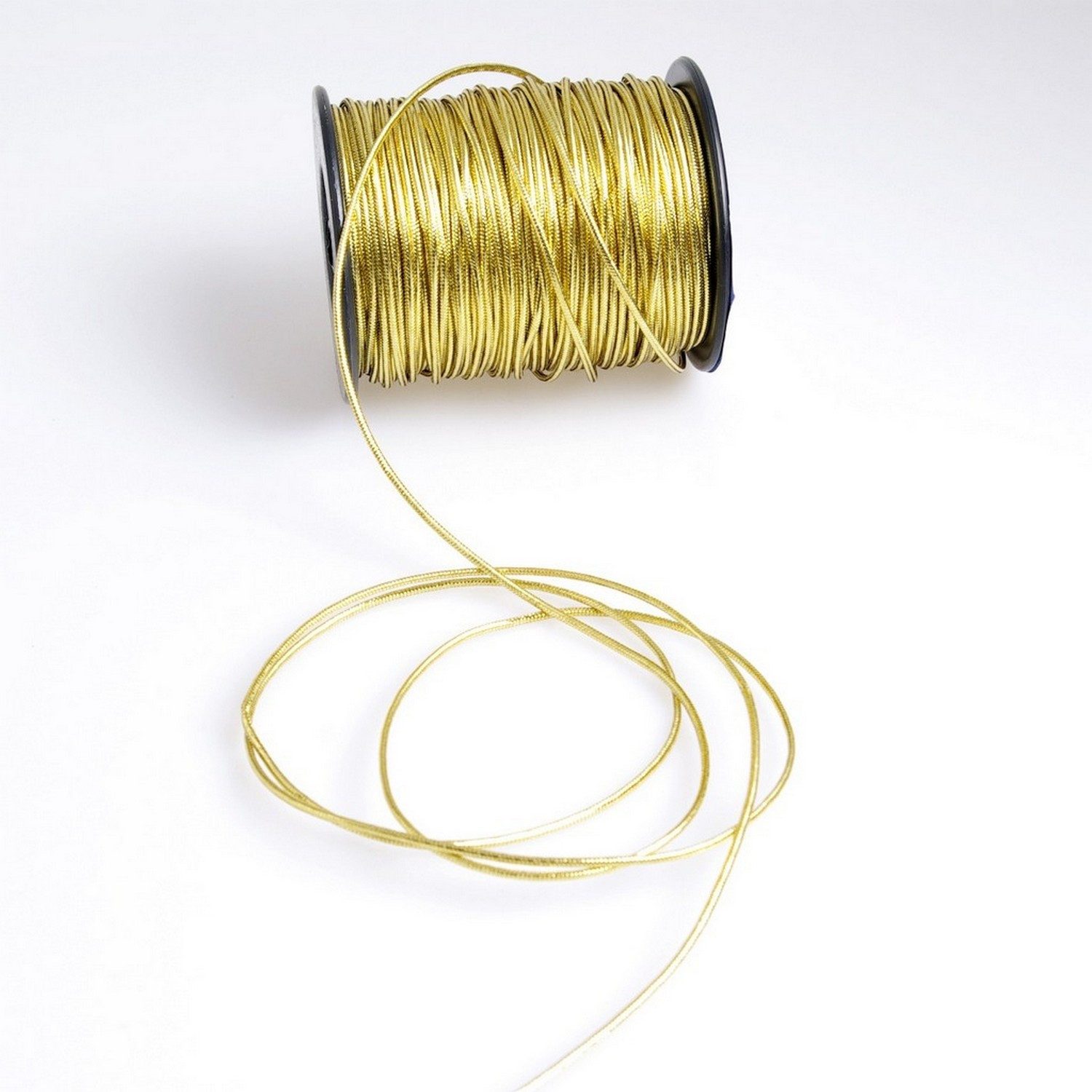 Deko AS Dekoband Cordonnet Kordel - gold - 2mm Ø - 50m - A 862