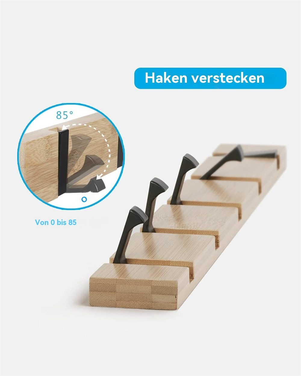 YVMOOEC Garderobenhaken Moderner Kleiderhaken aus Holz günstig online kaufen