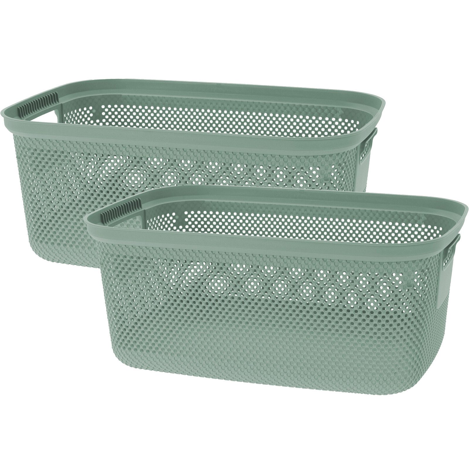 Koopman Wäschekorb Wäschewanne Kunststoff 30 L 4 Farben 2 er SET (2 St), 2e günstig online kaufen