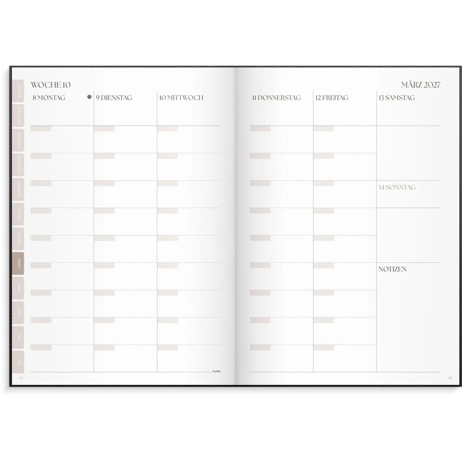 Organizer & Notes A5 26/27 Schwarz