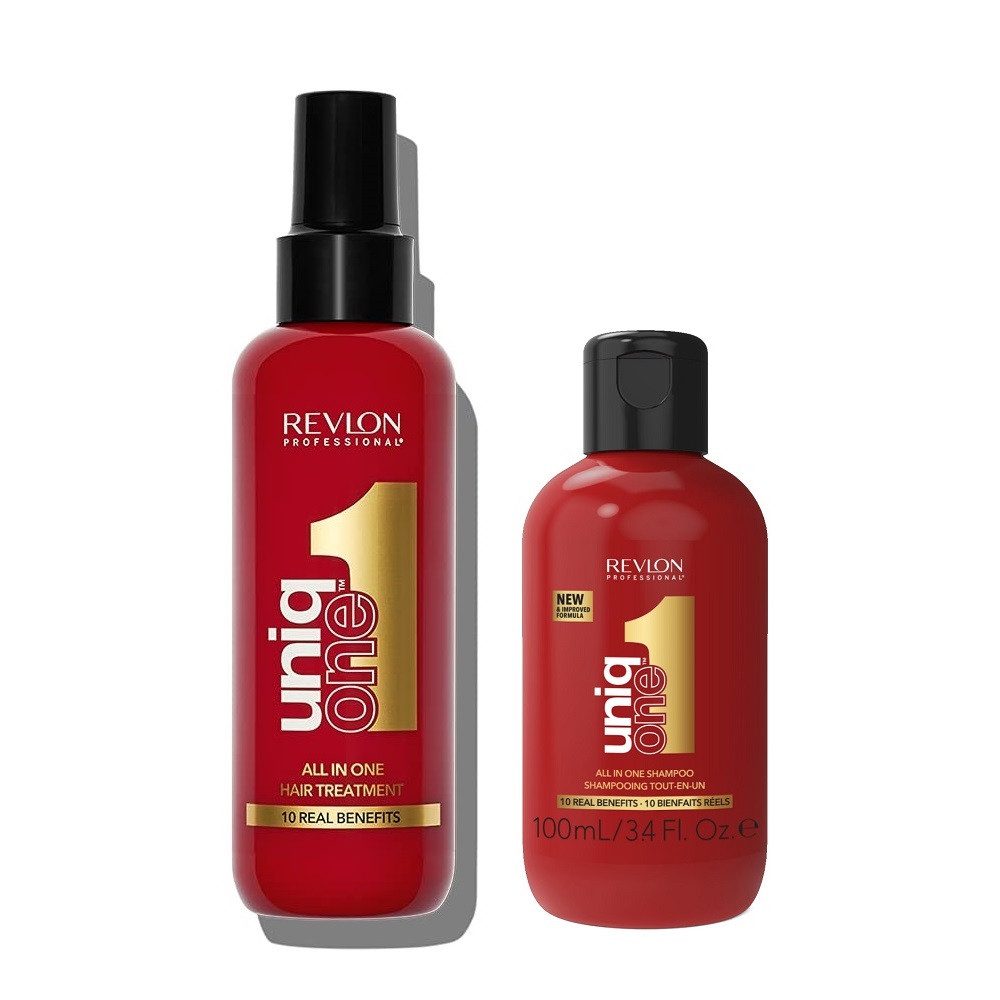 Haarpflege-Set Revlon Uniq One DUO Pack Hair Treatment 150ml + Shampoo 100ml