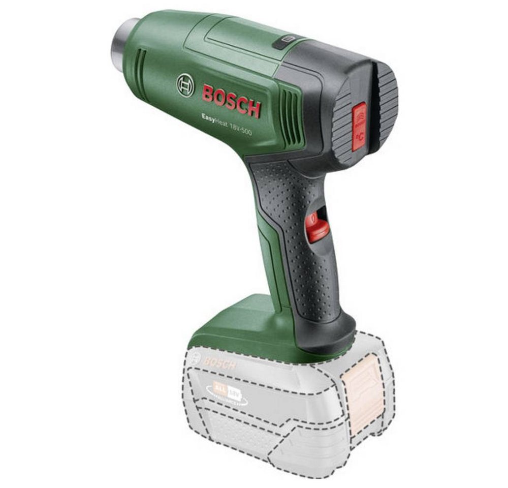 Bosch Home & Garden Heißluftgebläse 06032A8000 EasyHeat 18V-500 Akku-Heißluftgebläse