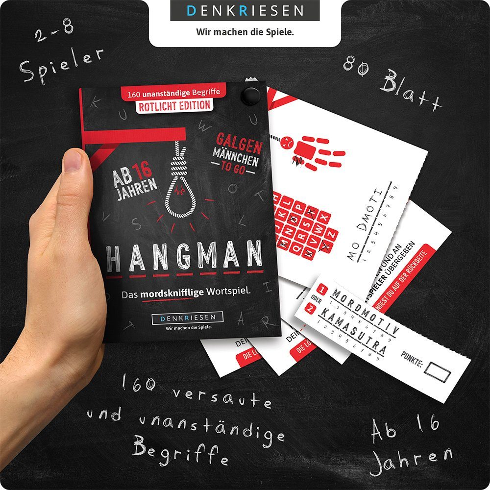 Denkriesen Spiel Hangman - Rotlicht Edition - Das mordsknifflige Wortspiel