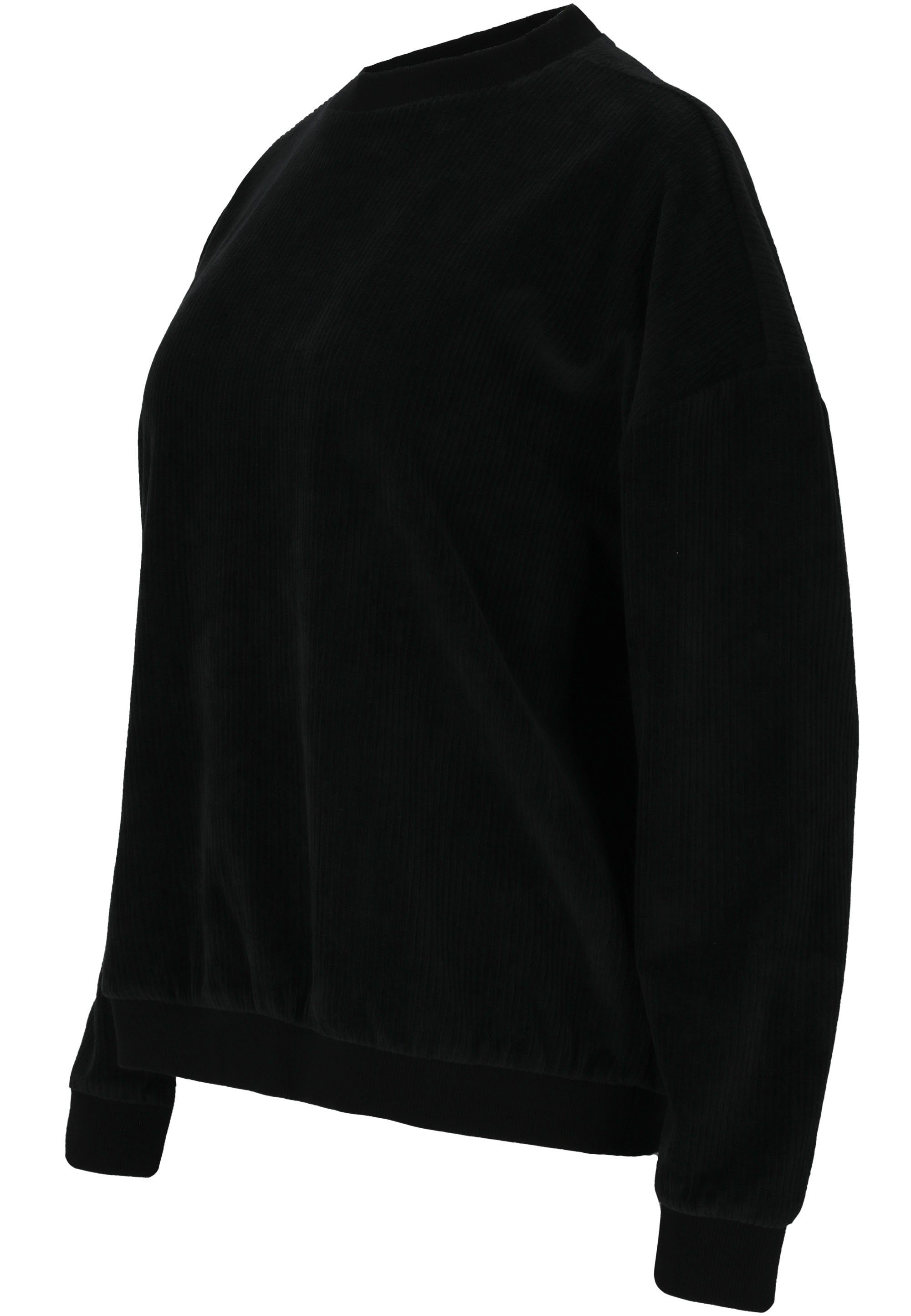 Marlie trendigen Sweatshirt schwarz ATHLECIA Cord-Look im