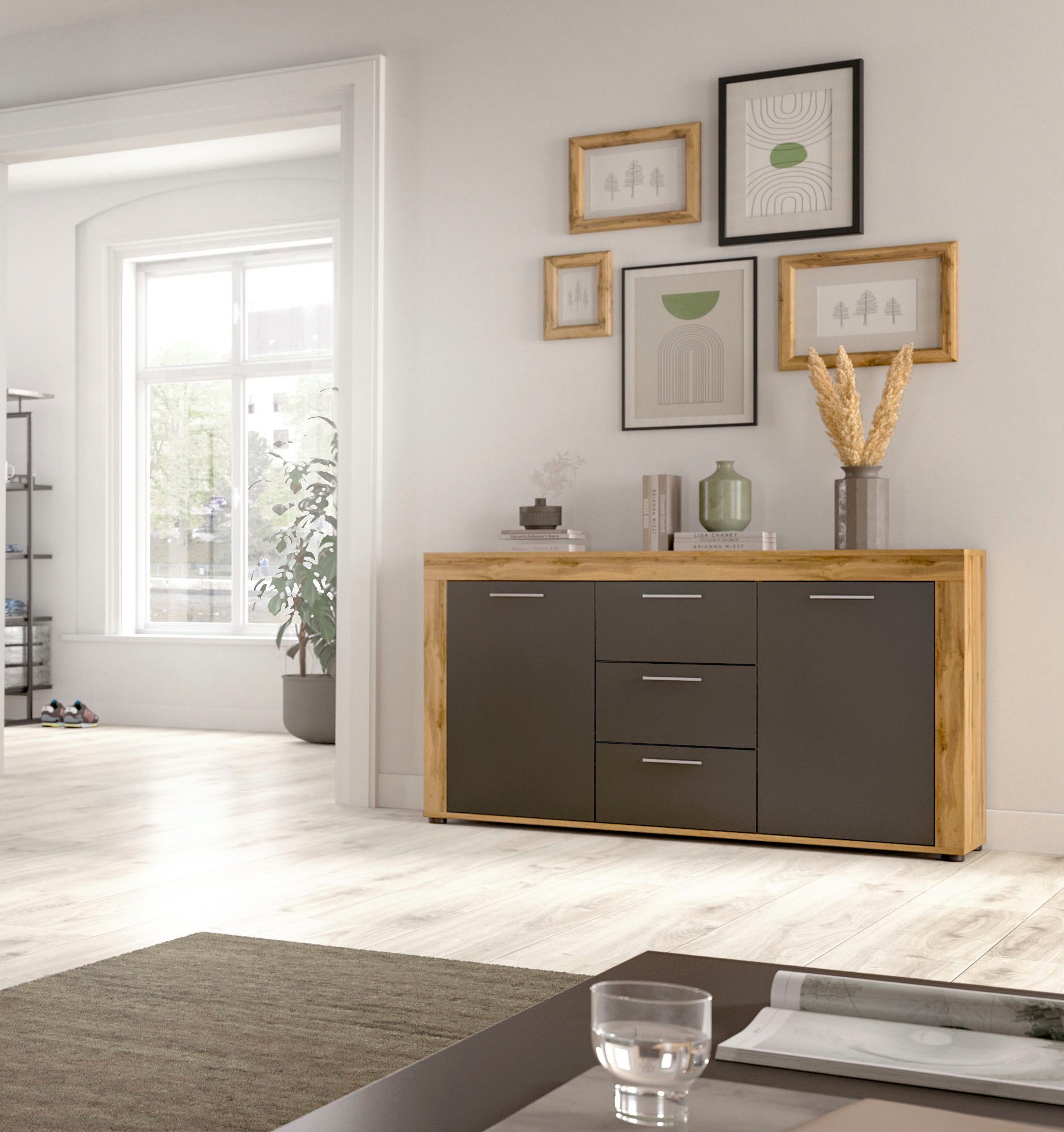 INOSIGN Sideboard Aosta, Breite 125 cm, in verschiedenen Farbausführungen, günstig online kaufen