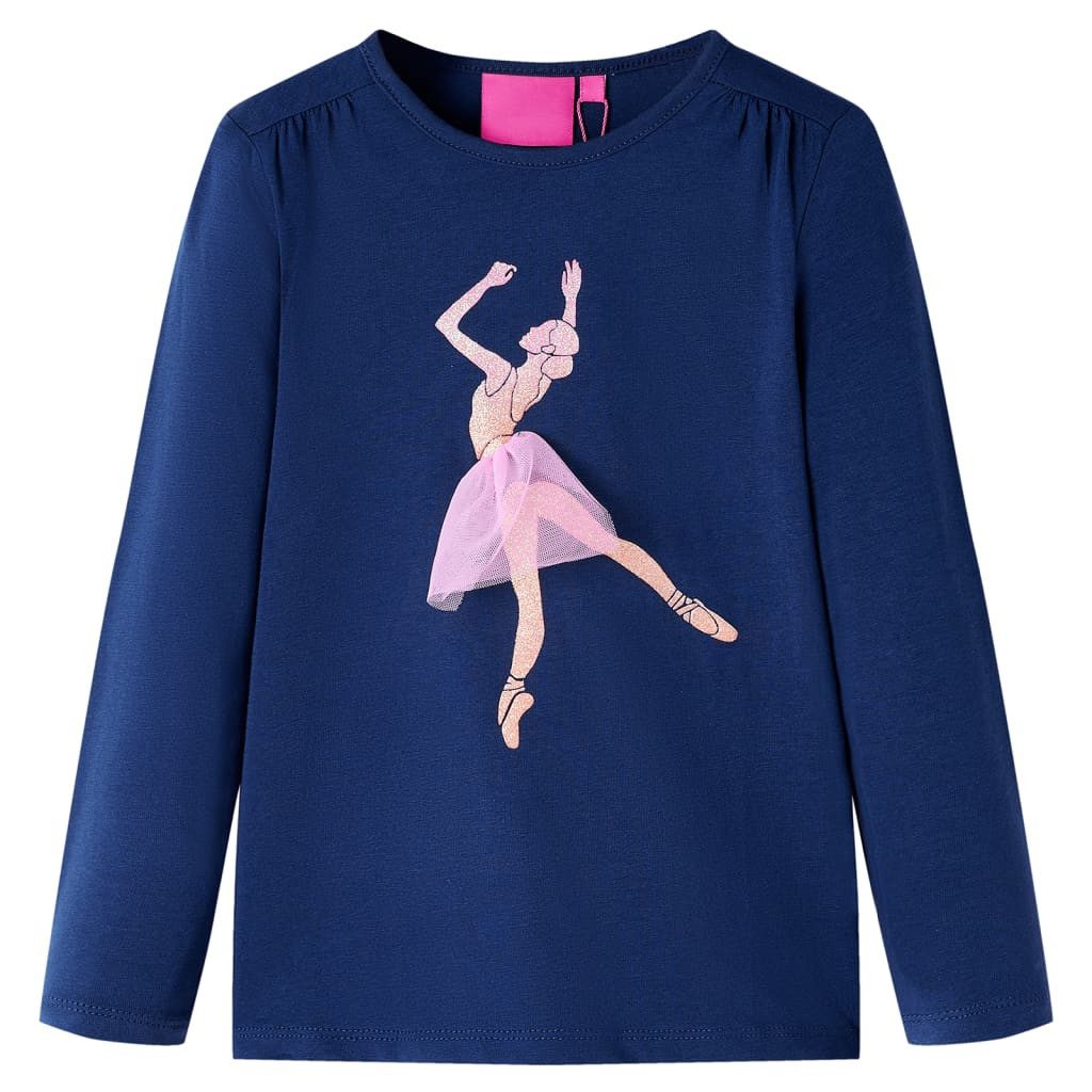 Langarmshirt Kinder-Langarmshirt Marineblau 128