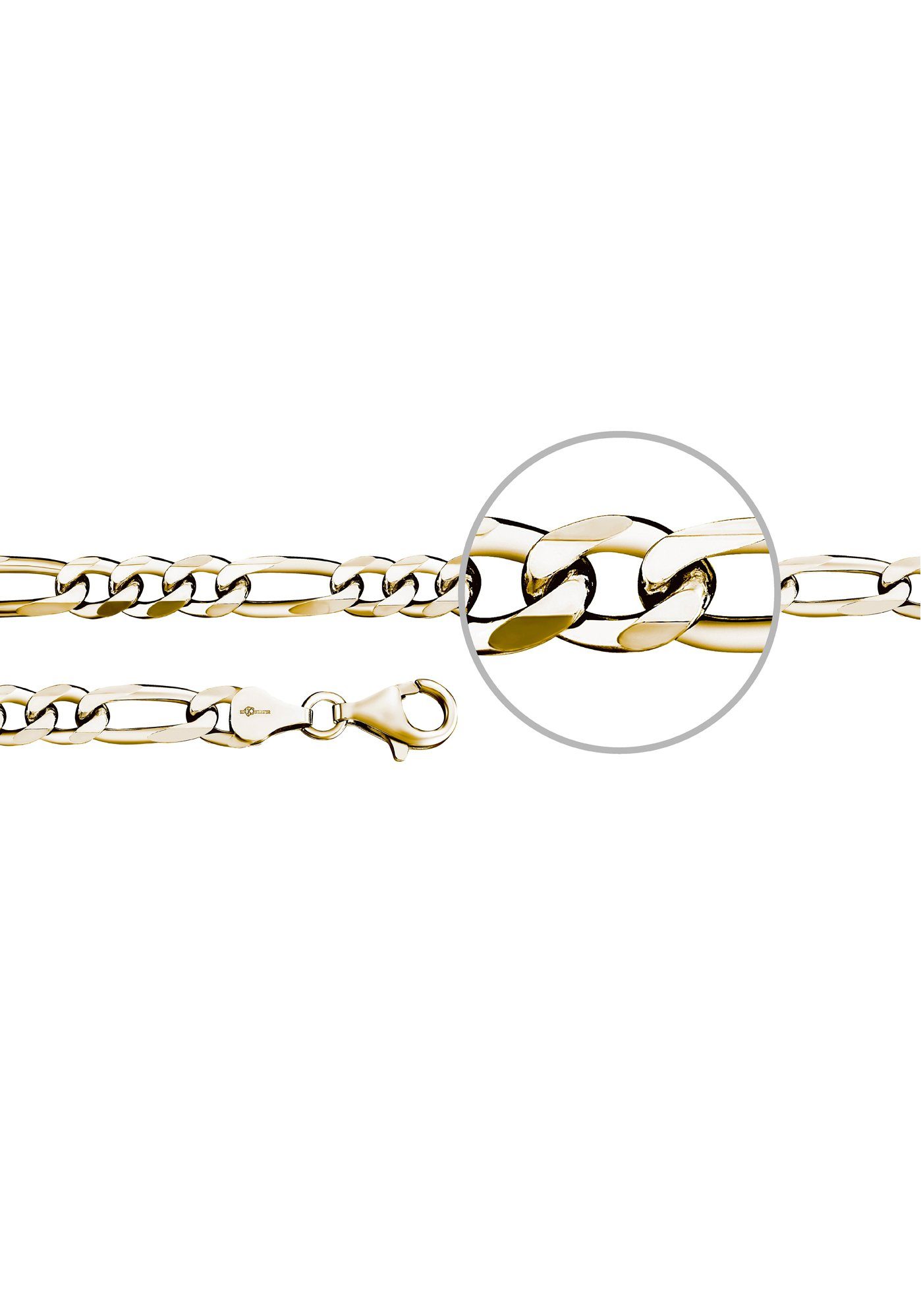 Der Kettenmacher Silberkette FIGAROKETTE, diamantiert, in günstig online kaufen