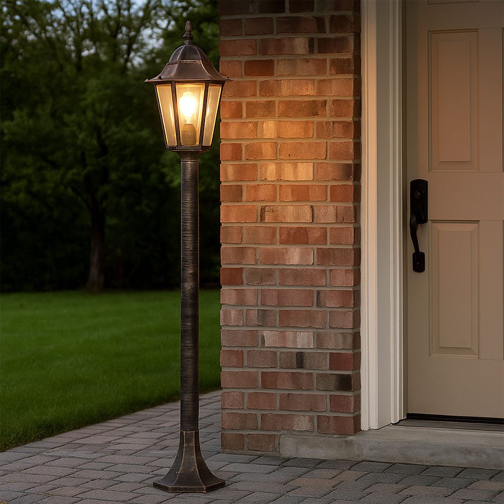 etc-shop LED Außen-Stehlampe, Leuchtmittel inklusive, Warmweiß, LED Gartenlaterne für Draußen Außenstehlampe für Garten