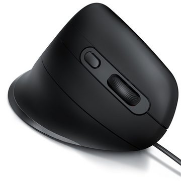 CSL ergonomische Maus (kabelgebunden, 6400 DPI, 6 Tasten, für Rechtshänder, Ergonomisch, PC & Mac kompatibel)