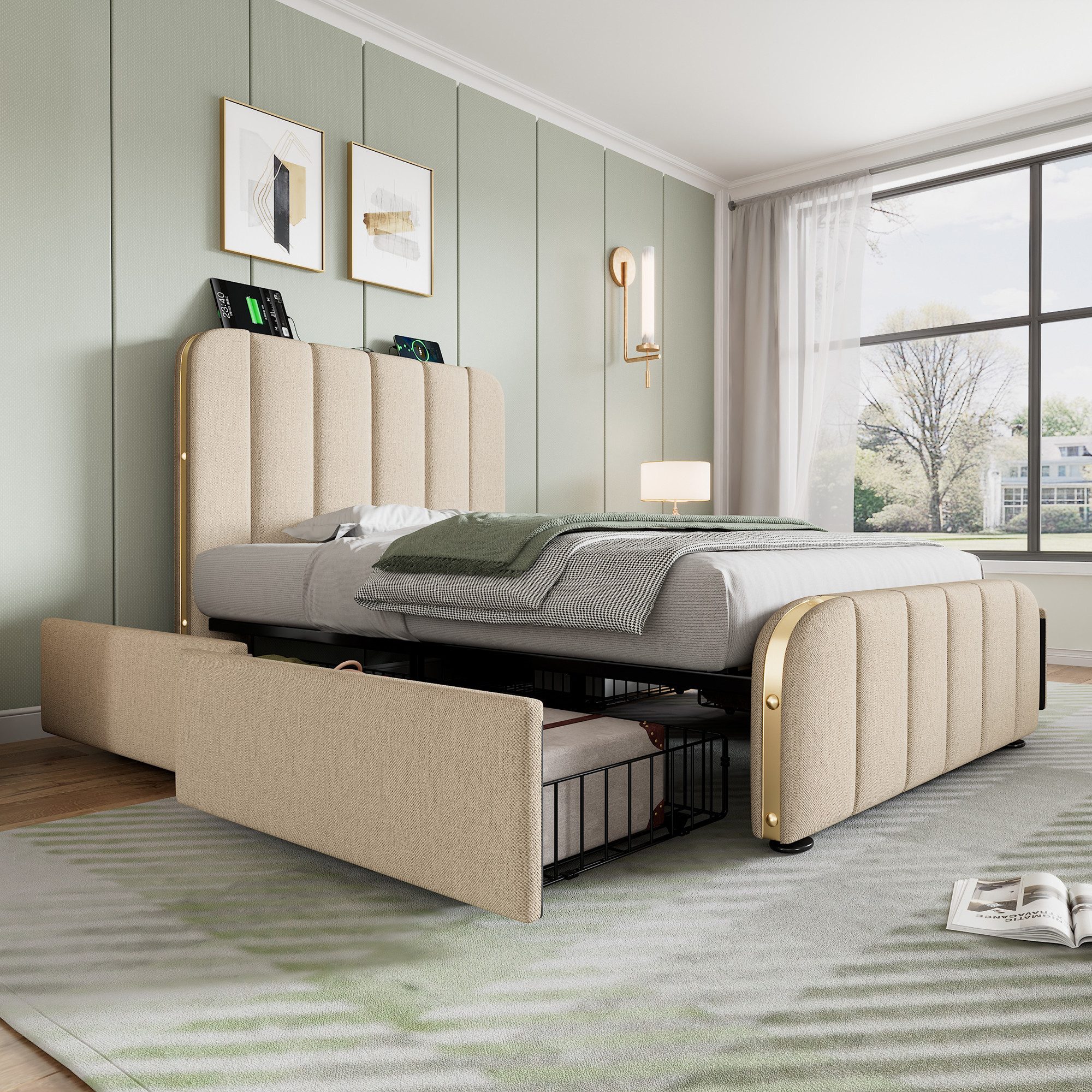 HAUSS SPOLE Polsterbett 90X200 mit 4 günstig online kaufen