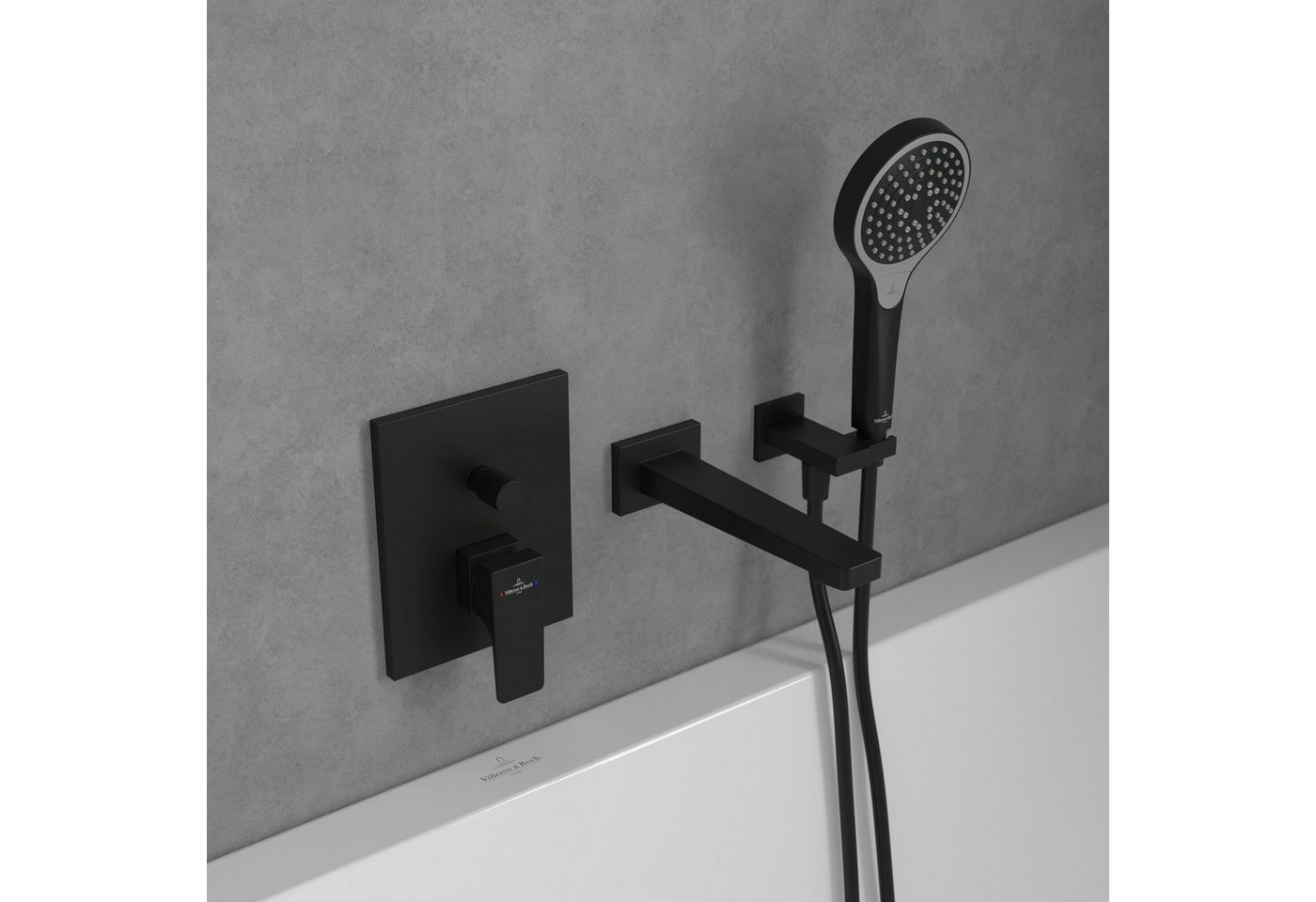 Thumbnail - Villeroy & Boch Unterputzarmatur Architectura Square Unterputz-Armatur, mit Umsteller, Wandmontage