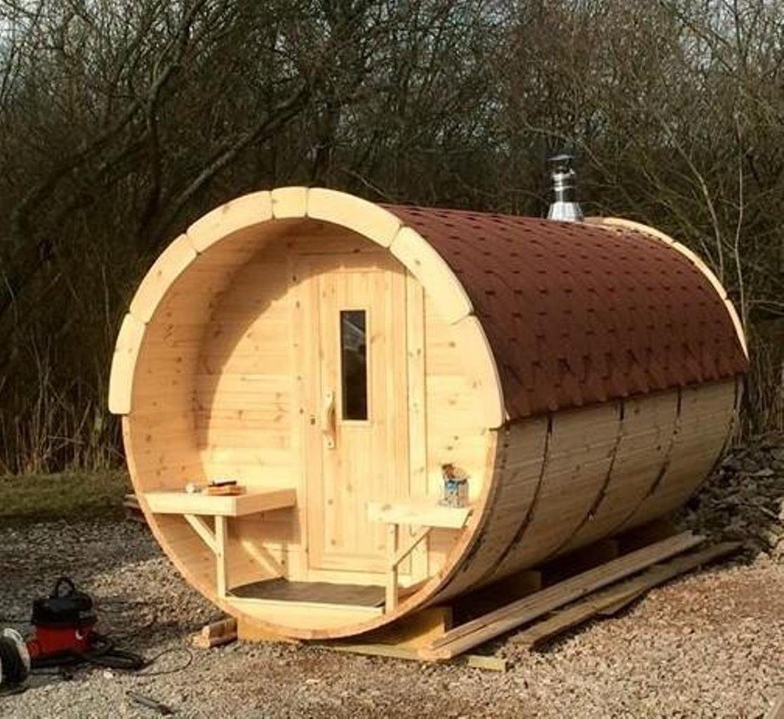 Sauna Fass Outdoor Gartensauna Bausatz für Gartenliebhaber