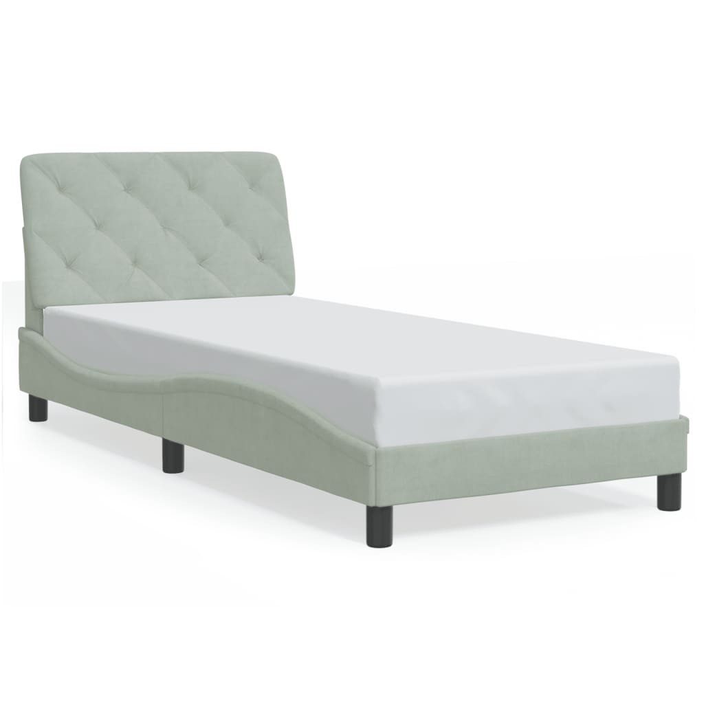 vidaXL Bett Bettgestell ohne Matratze Hellgrau günstig online kaufen