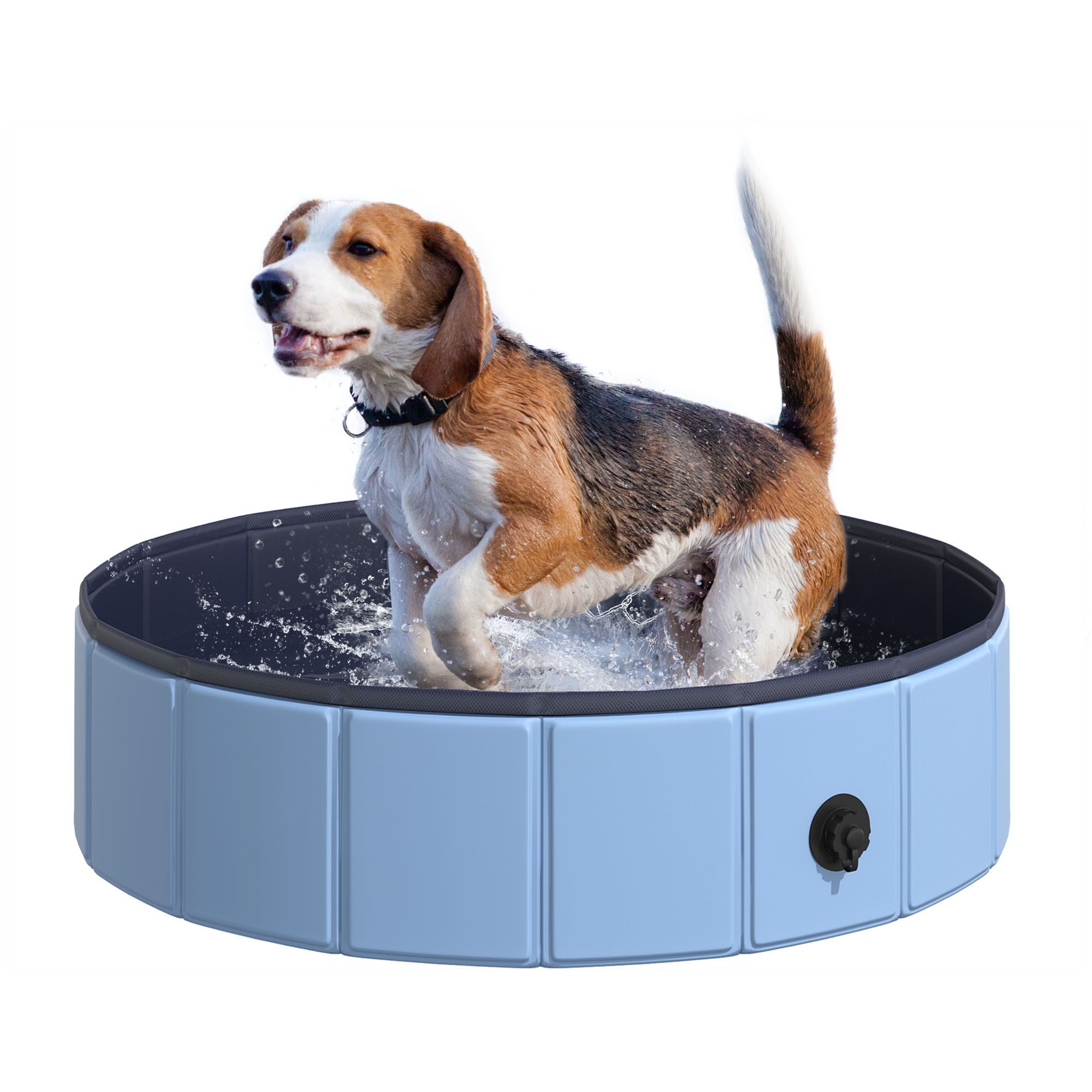 ibettertec Hundepool Faltbare Hundepool Ø80x20 cm, PVC, rutschfest, (ohne Aufblasen, für Katzen & Hunde bis 25 kg)