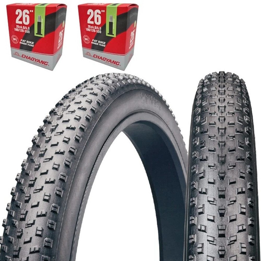Chaoyang Fahrradreifen 2 x Fatbike Reifen Big Daddy 26x4.0 100-559 inkl. 2 x Schläuche 26x4.0, (4-tlg)