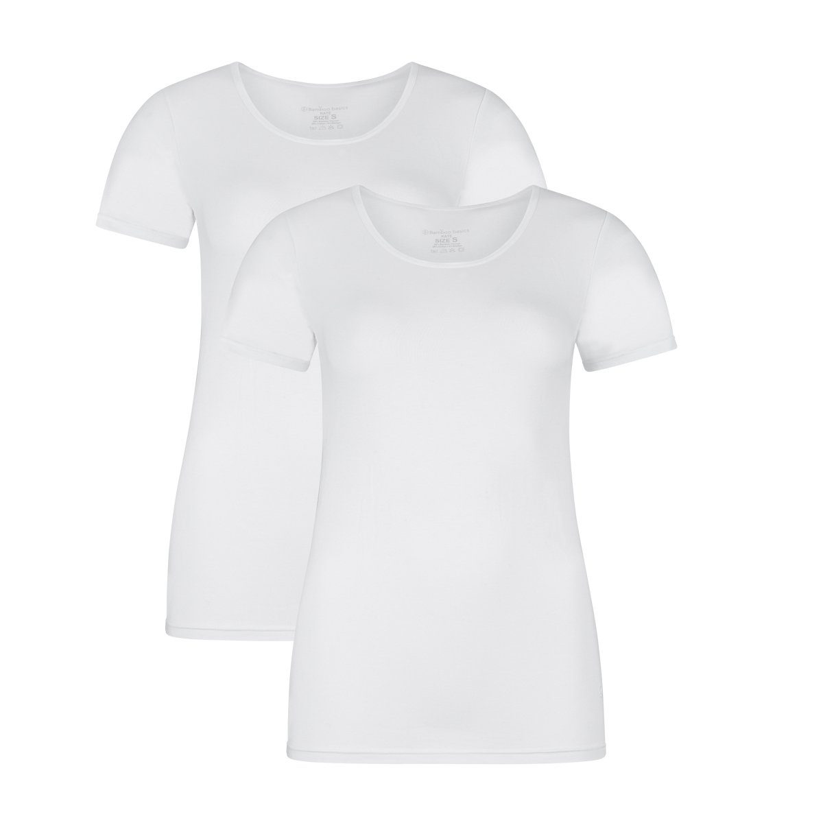 Bamboo basics Unterhemd Damen T-Shirt KATE, 2er Pack - Unterhemd