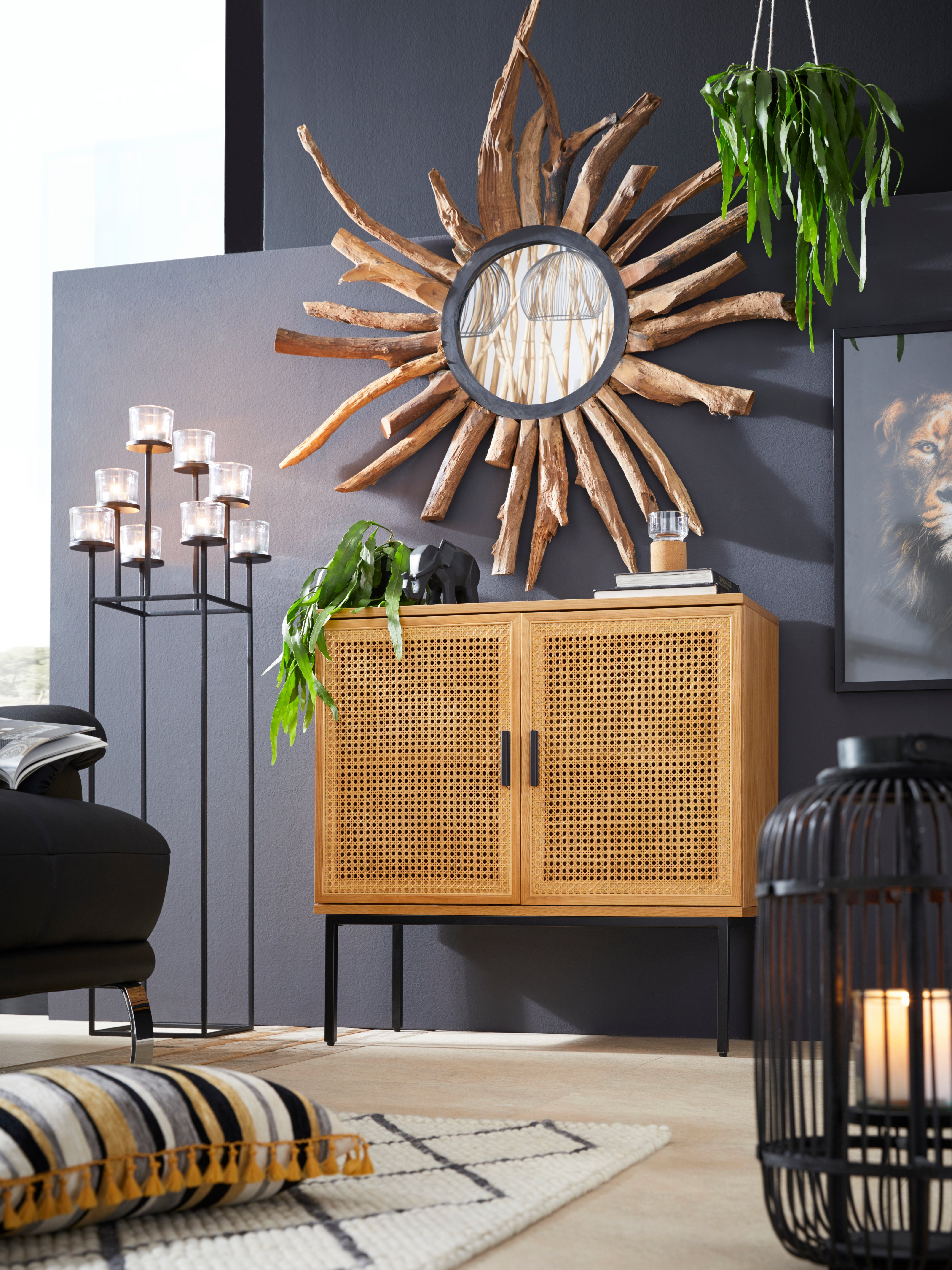 SIT Spiegel Romanteaka, aus recyceltem Altholz Teak, Shabby Chic, Vintage