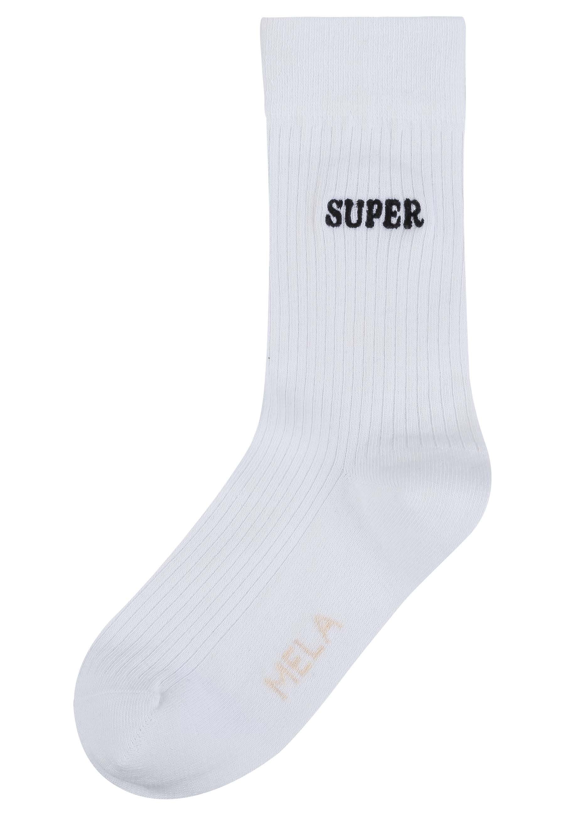 MELA Socken Gerippte Socken Stickerei 1 Paar Ohne Polyester & Polyamid. Das günstig online kaufen