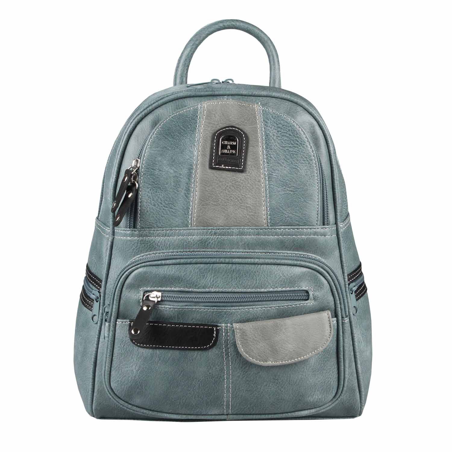 ITALYSHOP24 Rucksack Damen CityRucksack Umhängetasche Freizeitrucksack Schultertasche Bag, Rückengurte durch RV schließbar,zum tragen als Schultertasche geeignet