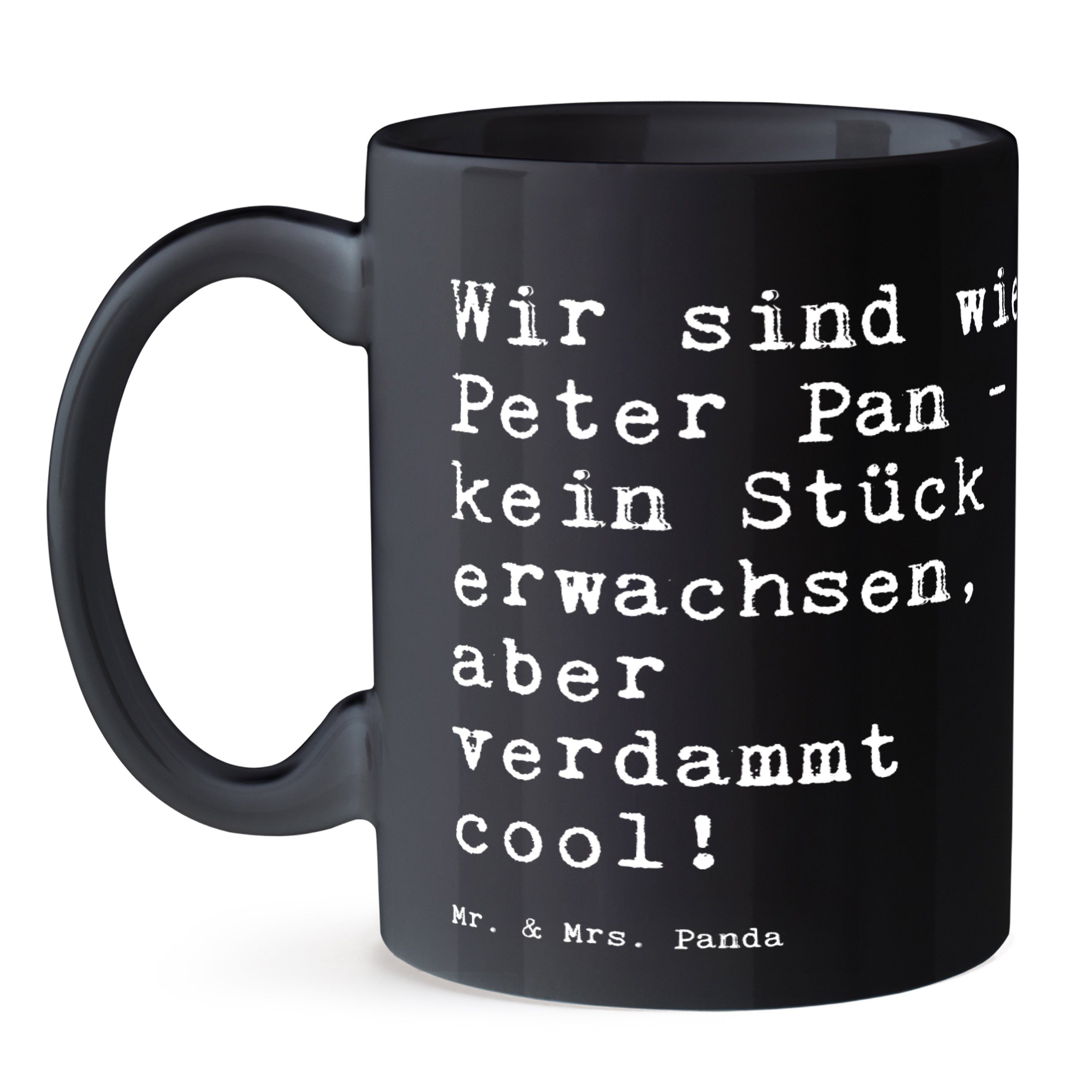 Freundin, Wir Geschenk, Mrs. Schwarz Mr. sind Tasse Schwarz Keramik wie Geschenk Panda Zitate, - Peter... & -
