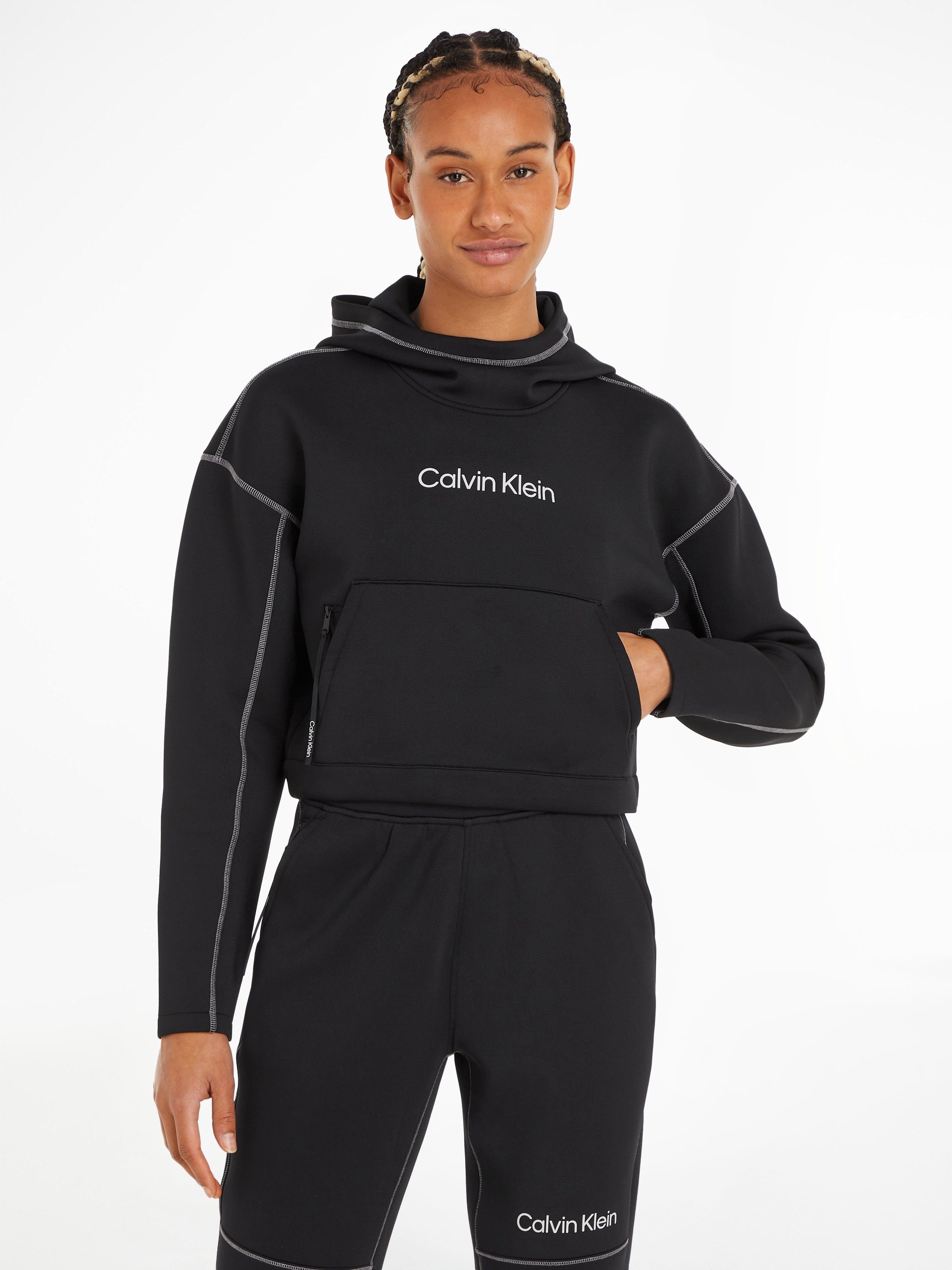 Hoodie PW Trainingskapuzenpullover schwarz Klein Calvin Sport -