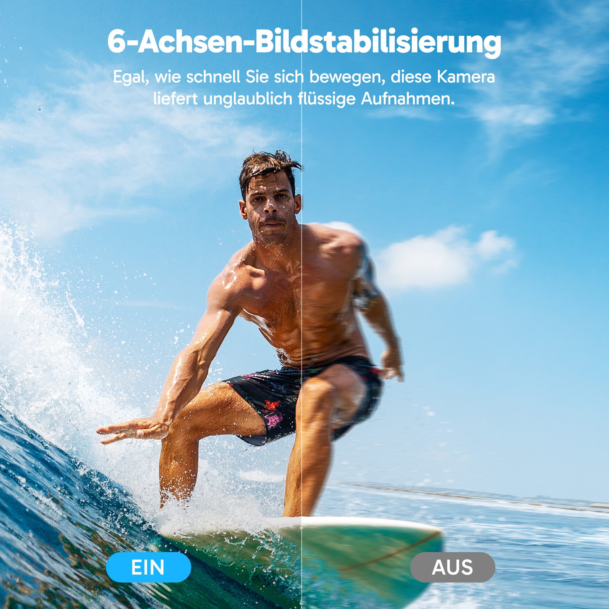 Akaso Brave 7 Action Cam (4K Ultra HD, Wi-Fi 2.4G, EIS 4.0, Wasserdicht bis 40 m, dual Farbdisplays, Fernbedienung)