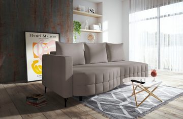 exxpo - sofa fashion Loungesofa, Schlafsofa mit Bettfunktion und Bettkasten, komfortabler Federkern