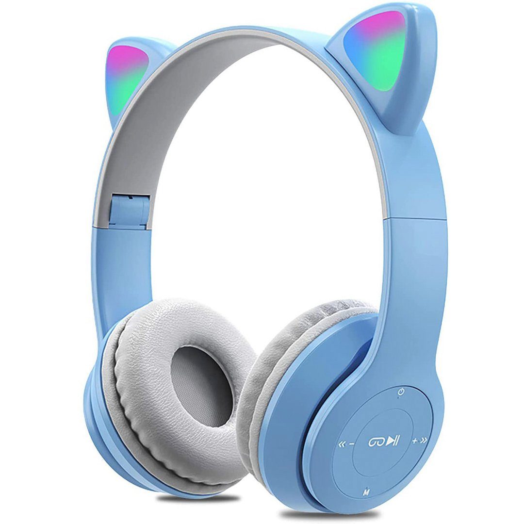 Gontence Kabellose Bluetooth-Mädchen-Kopfhörer, faltbare Katzenohr-Kopfhörer  Bluetooth-Kopfhörer (9 Stunde Gesprächs-/Musikzeit,für iPhone/iPad /Smartphone/Laptop/PC/TV)