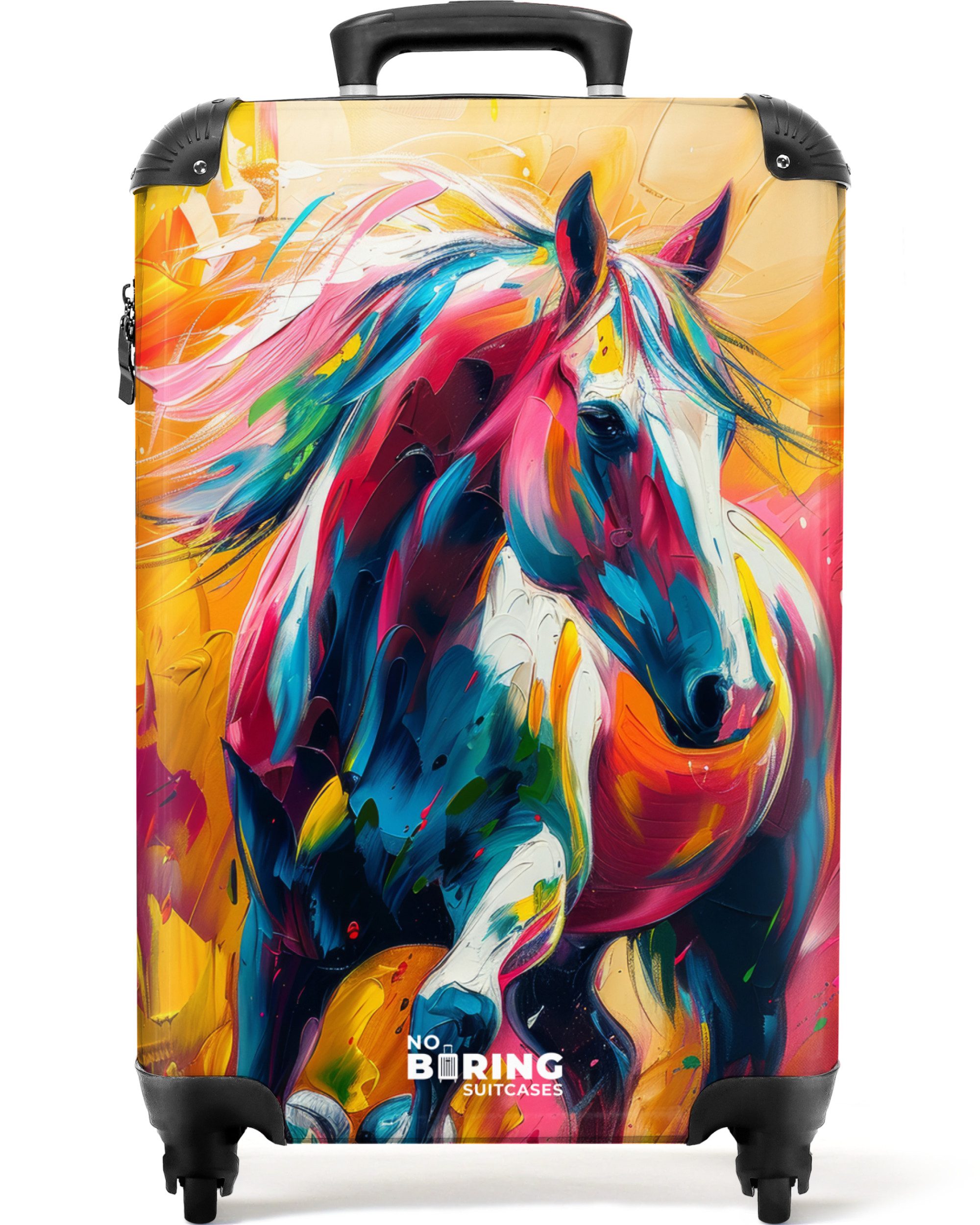 NoBoringSuitcases.com© Hartschalen-Trolley Ölgemälde Kunstwerk eines galopp günstig online kaufen