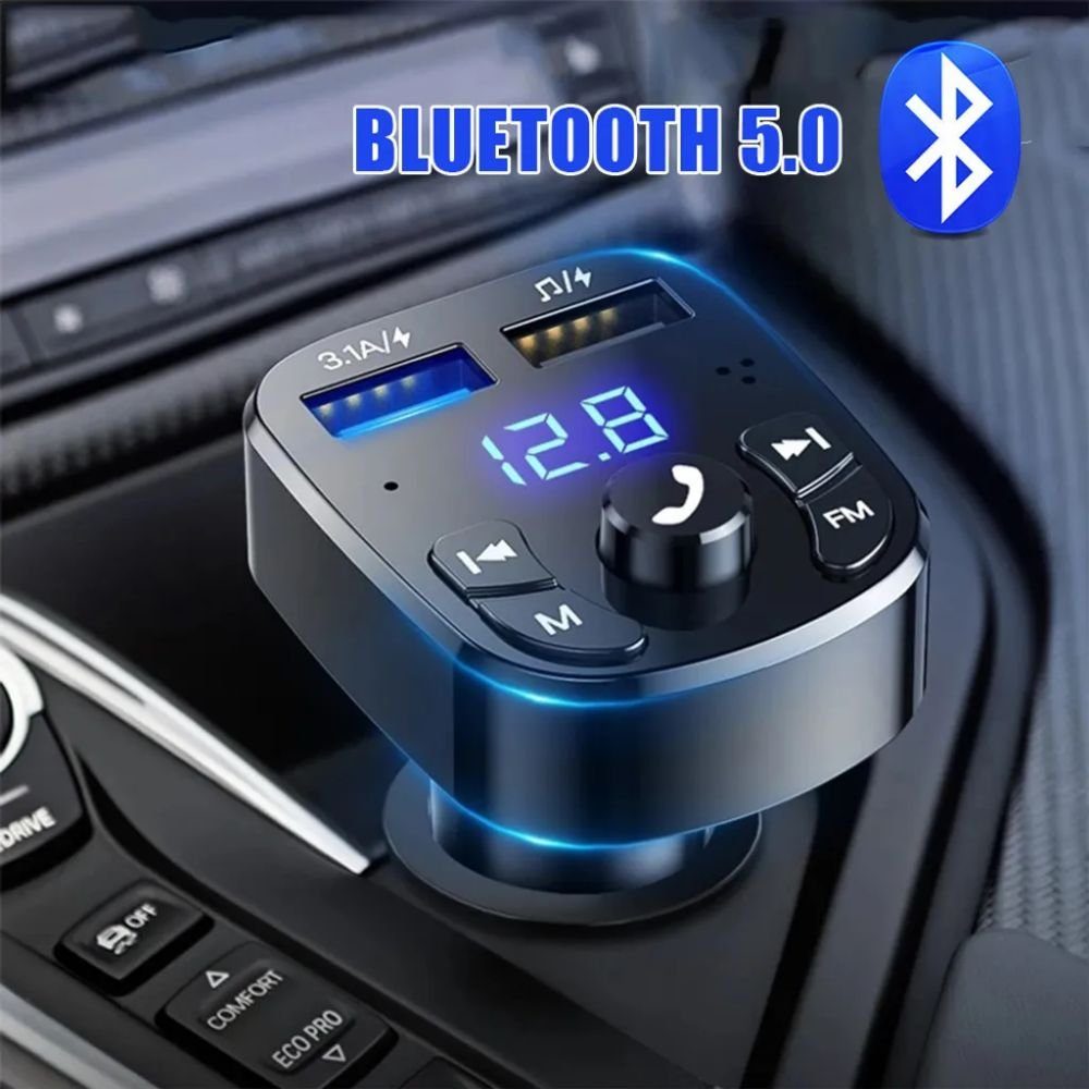 Vbrisi Bluetooth 5.0 FM Transmitter für Auto, PD/QC3.0 Schnelles
