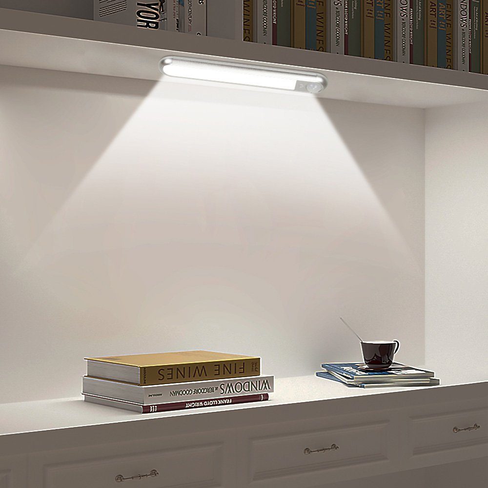 Sunicol LED Lichtleiste Unterbauleuchte 3 Kaltweiß, Wiederaufladbar, Naturweiß, Warmweiß, Bewegungsaktiviert, LED Farbe Küchen-Schrank-Leuchte, Lampe, Bewegungssensor