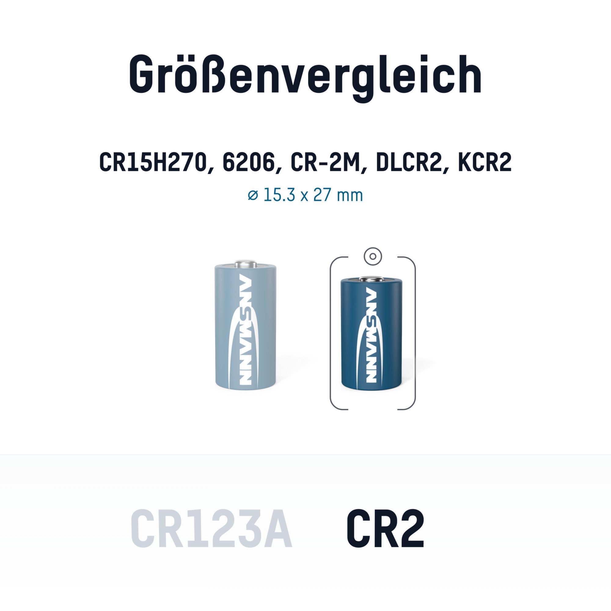 ANSMANN AG CR2 3V Lithium Batterie, 1 Stück, CR15270 Batterie