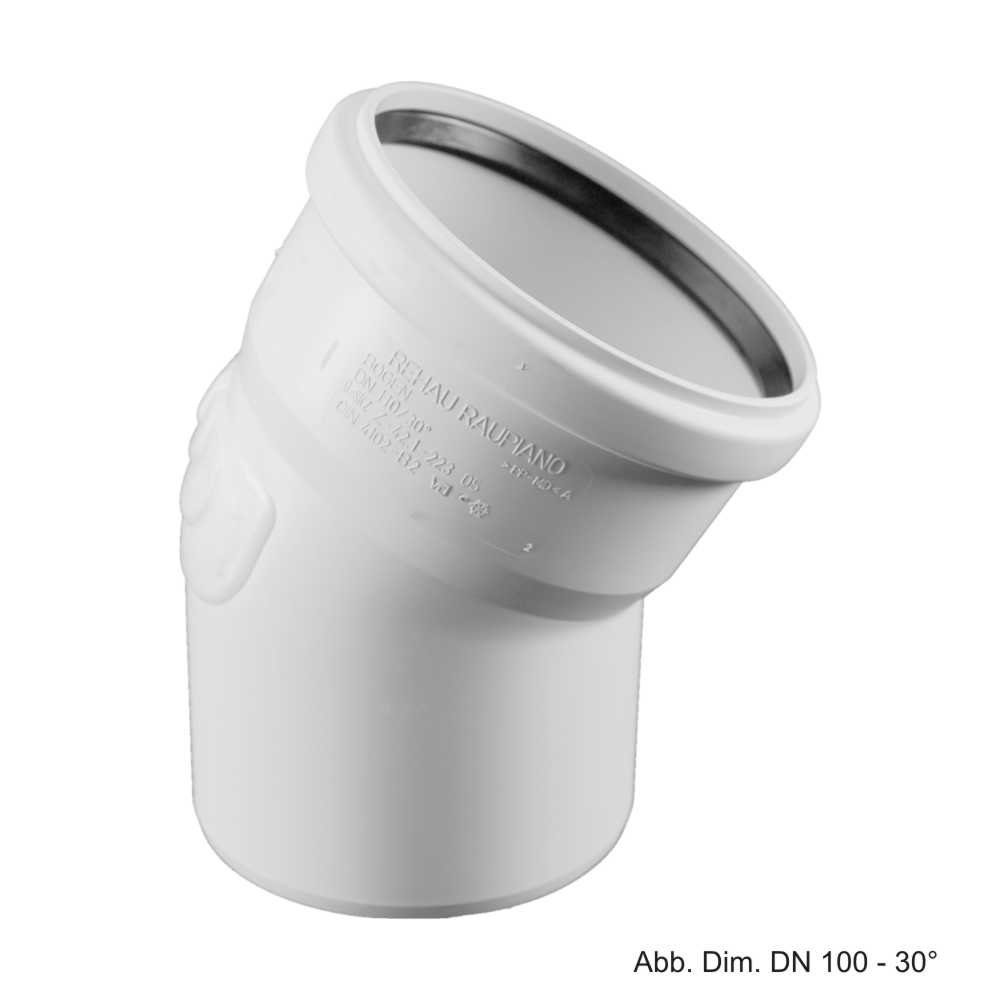 Rehau Wasserrohr Rehau Schalldämmender Raupiano Plus Bogen DN 40-30°