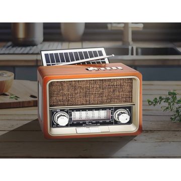 LTC LXLTC103UBT Retro-Radio (Tragbares Retro-Radio mit USB-Solarpanel Netta)