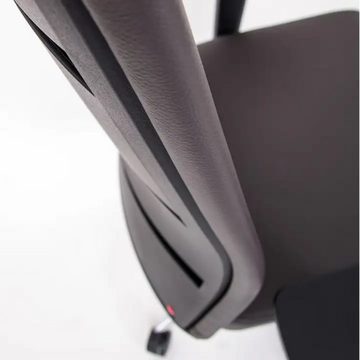 lento Bürostuhl Matrix Ergonomischer LEDER Chefsessel Bürostuhl, TÜV/GS GEPRÜFT, MADE IN GERMANY, 10JAHRE GARANTIE