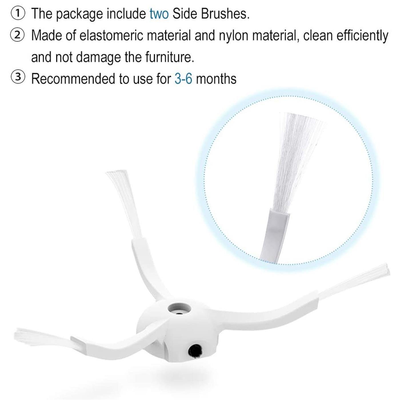 VERCO Reinigungsbürsten-Set Reinigungskit für Roborock, S5, S5 Max, S50, S51, S52, S55, S6, S6 Max, S60, S65, E22, E25, P5, T4, T6, (18-tlg), Ersatz Teile Set Wartungskit Filter Seitenbürste Zubehör Bürste