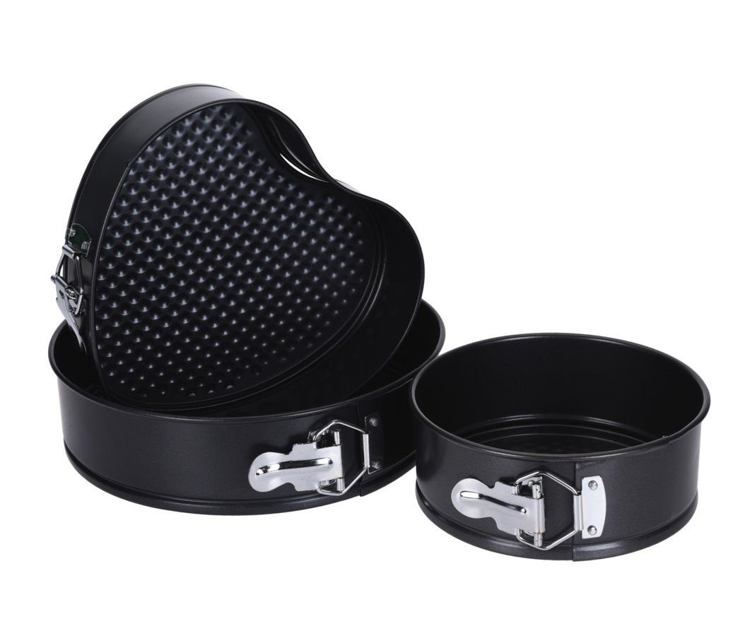 Spetebo Backform 3er Set Springformen Antihaft - 3 Formen, (Set 3-tlg), antihaftbeschichtet