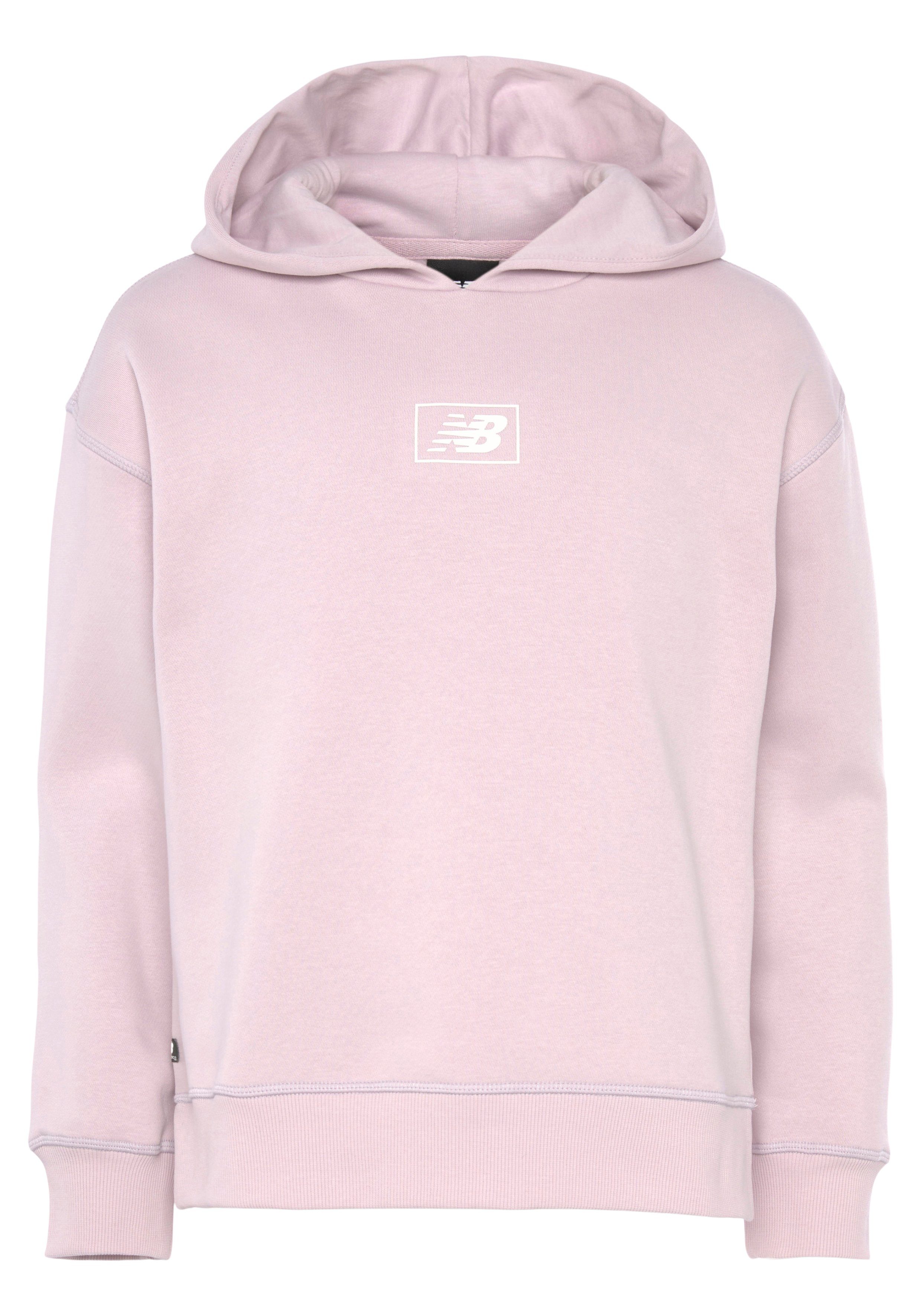 Günstig New Balance Essentials sky Kapuzensweatshirt december Fleece Hood Brushed Back