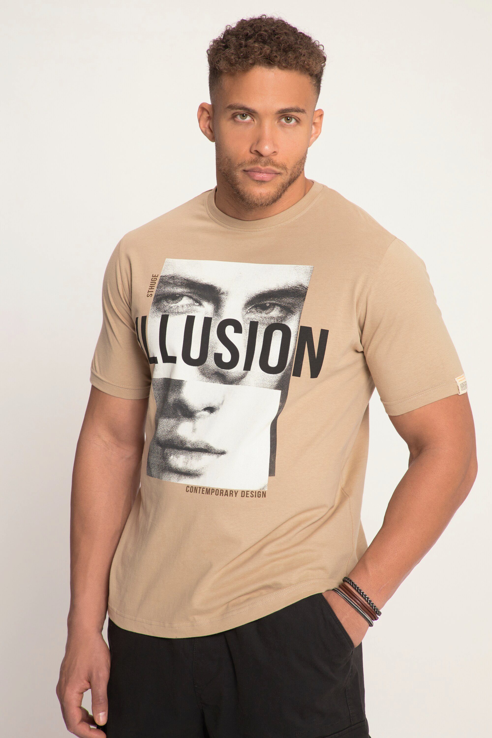 XL Foto 8 STHUGE T-Shirt STHUGE Print T-Shirt Halbarm bis